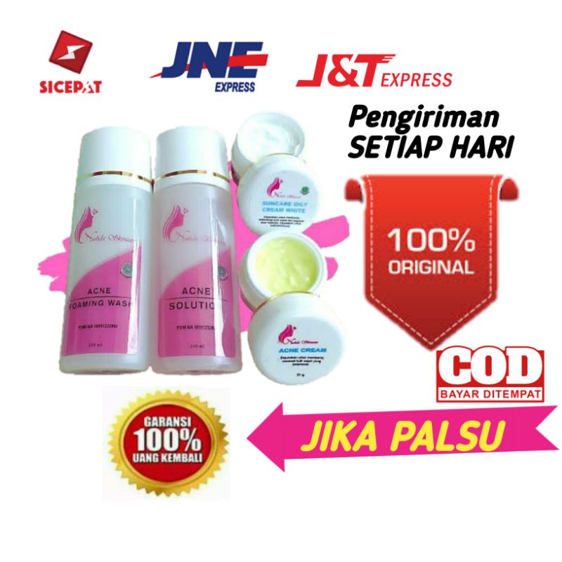 NADHA SKINCARE PAKET ACNE NAHDA SKINCARE GLOWING WAJAH ORIGINAL PAKET KECANTIKAN BPOM