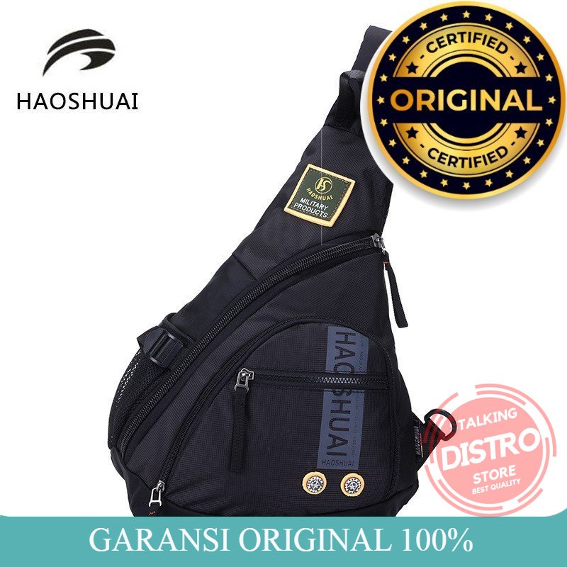Tas Selempang Pria HAOSHUAI 8888 ORIGINAL Sling Bag Pria Tas Selempang Wanita Waterproof