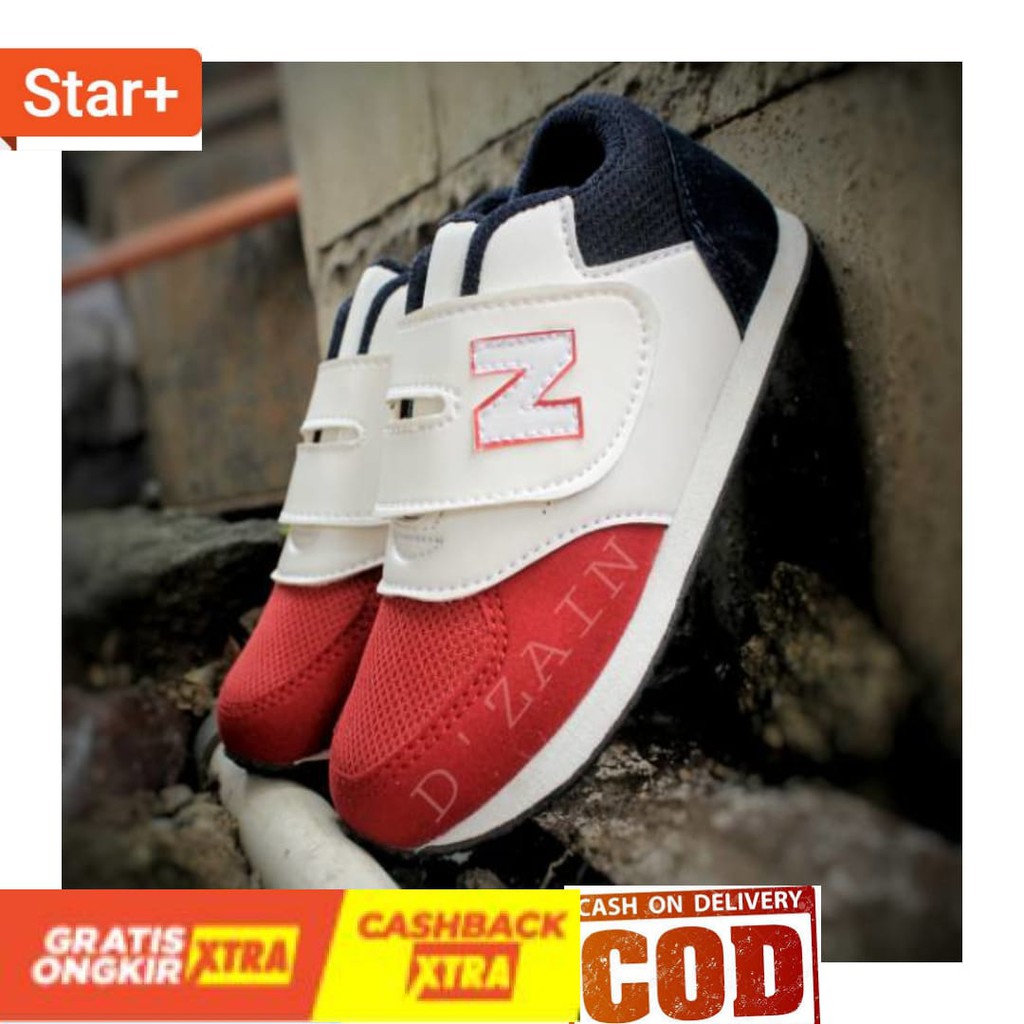LUCU CUTE KADO HADIAH ANAK ANAK KIDS KECIL BAYI TK SD PAUD / sepatu anak sneaker velcro/sepatu