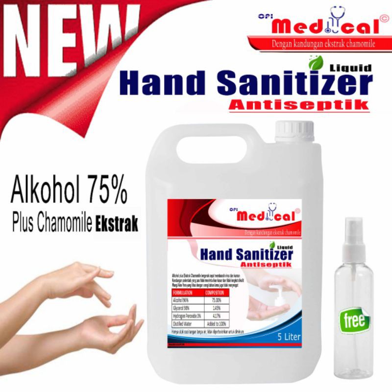 Hand sanitizer 5 Liter Cair Medical antiseptik tidak lengket