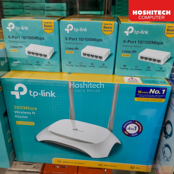 ROUTER TP-LINK TL-WR840N 300MBps Wireless  WR840N tplink 840n wifi | Garansi resmi