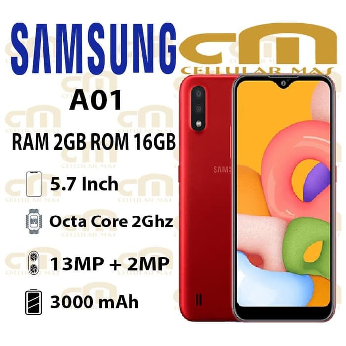 Samsung Galaxy A01 2 16 Ram 2gb Rom 16gb Garansi Resmi Sein Shopee Indonesia