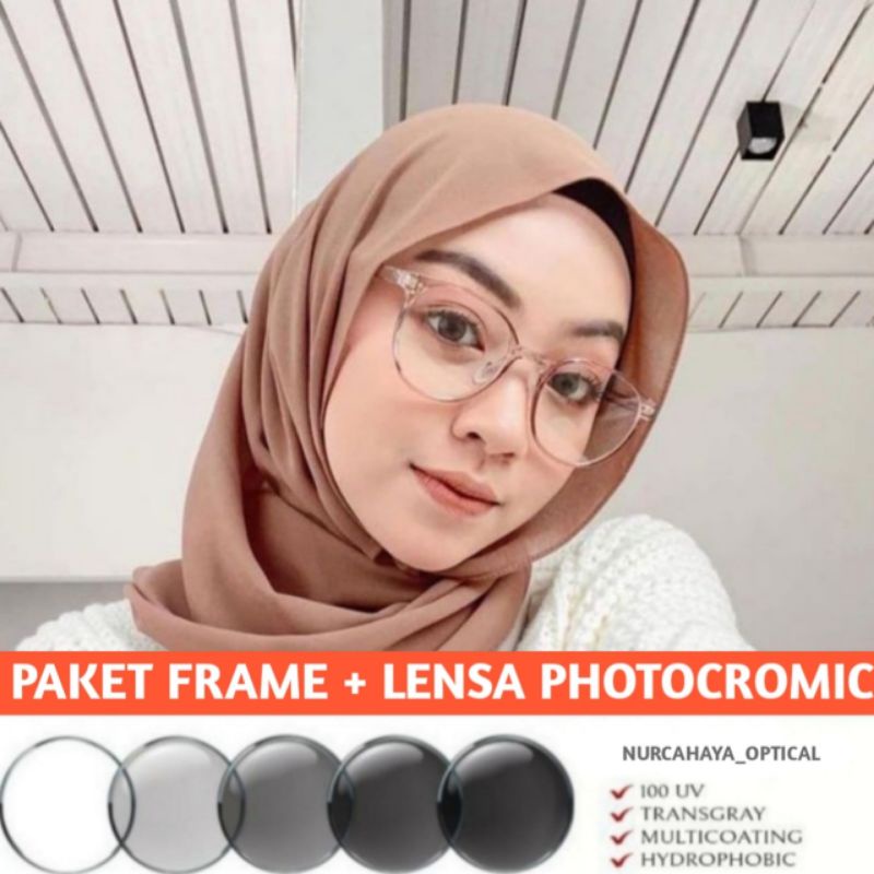 KACAMATA:1744(KACAMATA PHOTOCROMIC) KACAMATA WANITA ANTIRADIASI