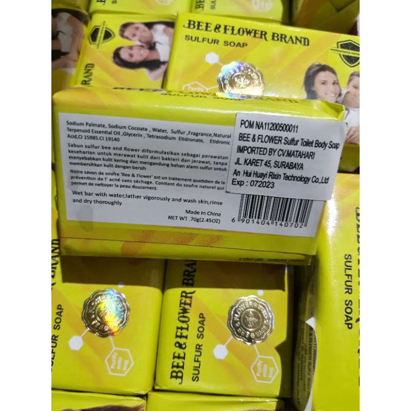 Sabun Tawon Bee &amp; Flower sulfur body soap import