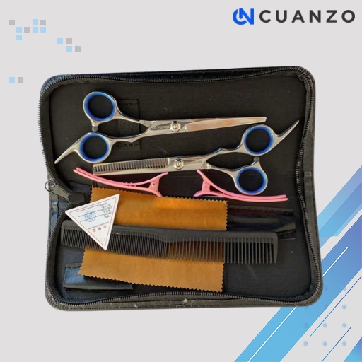 Peralatan Set Gunting Rambut Salon Profesional / Gunting Rambut Set Sasak Salon Profesional Lengkap Stainless Steel Babershop / Gunting Potong Pangkas Rambut / Alat Potong Rambut Anak / Pemotong Rambut / Gunting Cukur Pencukur Rambut Murah Original