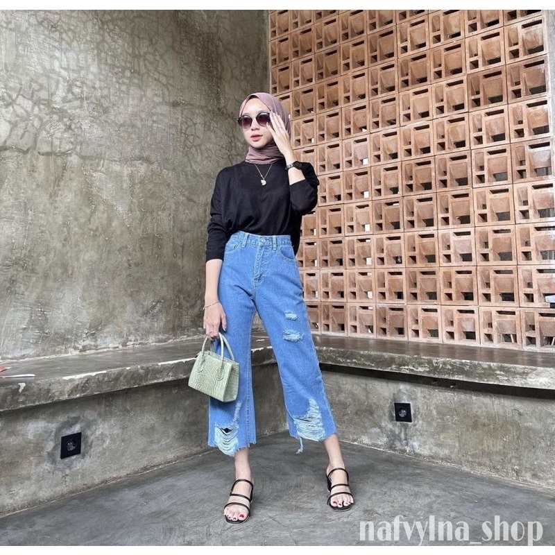 CELANA BOYFRIEND KULOT SOBEK BAWAH