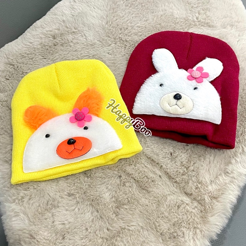 TOPI KUPLUK animal topi bayi topi baby cap animal bulu topi anak beani hat