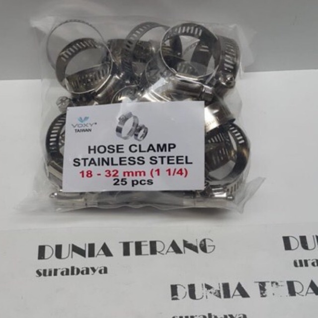 Klem Selang VOXY Stainless Steel 11/4&quot; - Cleam Slang Stenles Tw Kilap 1 1/4 in - Kleam Clem 11/4in