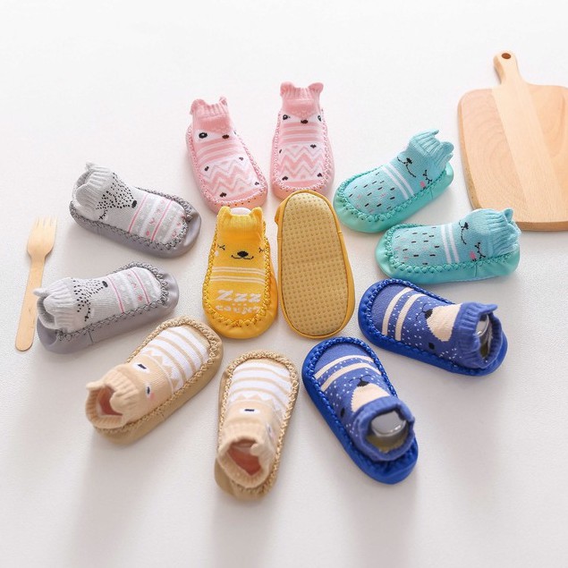 HIPPO LAND  Sepatu Bayi Prewalker  /Kaos Kaki Sepatu Bayi Bahan Kaos Kaki Animal Anti Slip  91-92-93-94