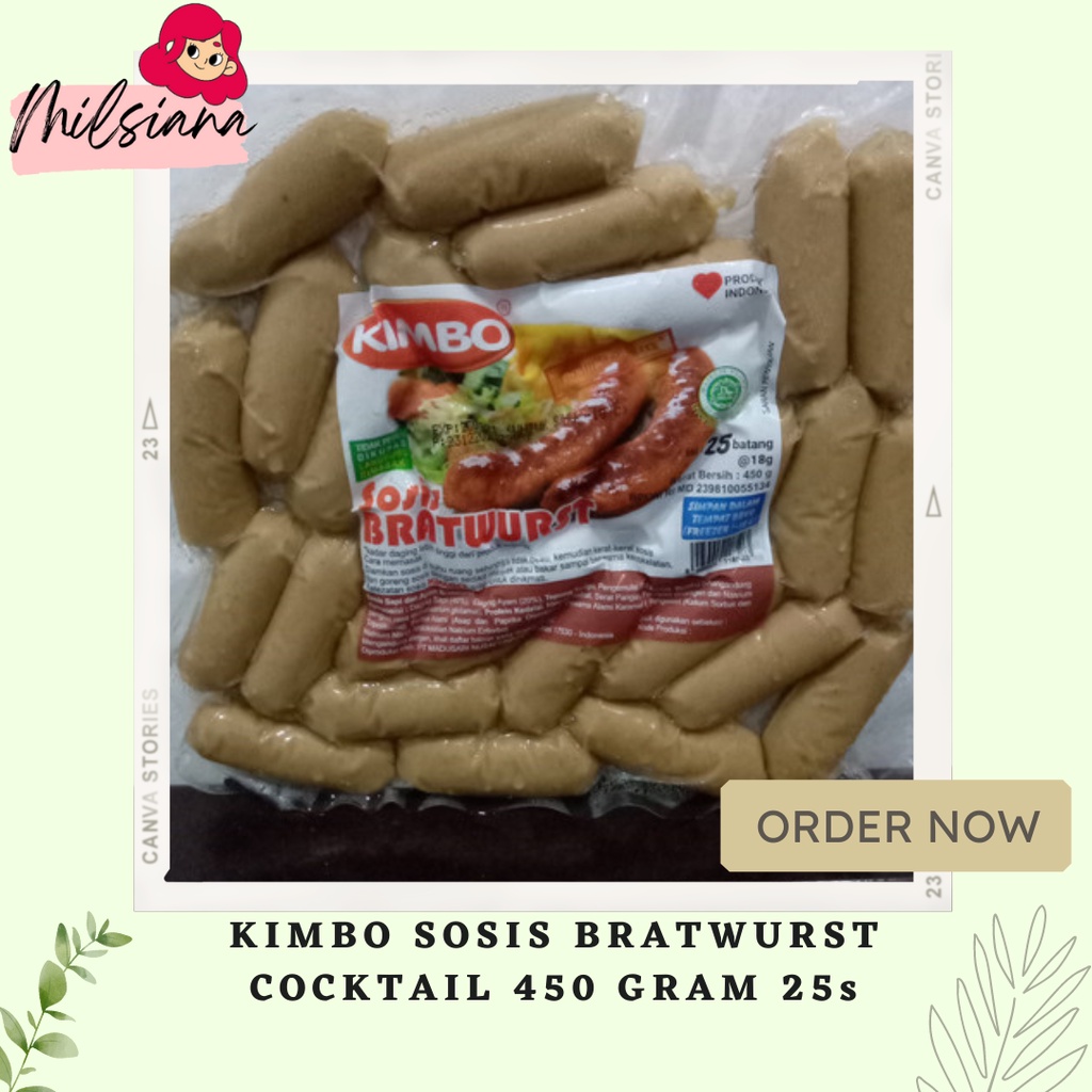 

KIMBO SOSIS BRATWURST COCKTAIL 450 GRAM 25s