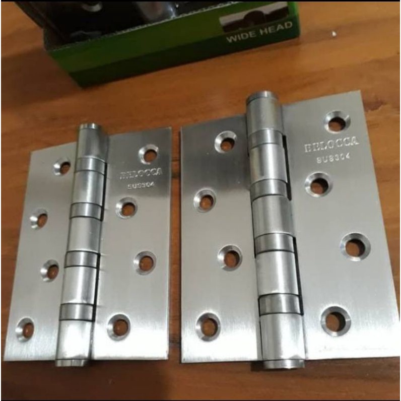 Engsel Belocca 4 inch Stainless SUS304 / Engsel Pintu 4&quot; Stainless / Engsel Pintu Belocca 4&quot; Stainless