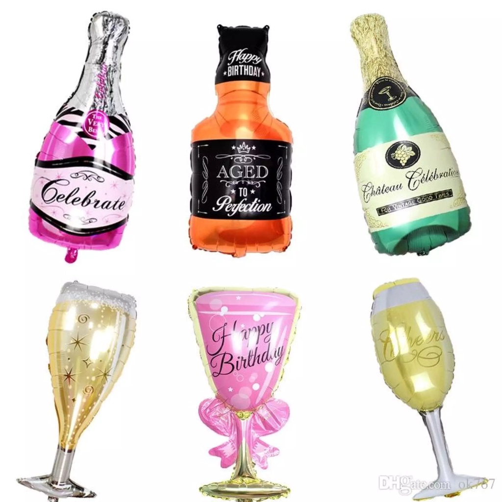 BALON FOIL MINUMAN / FOIL GELAS BOTOL CHEERS UKURAN BESAR