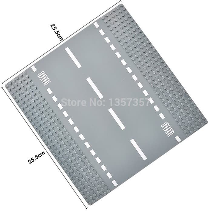 BSS187 Baseplate City Road Jalan Lurus 25.5 x 25.5