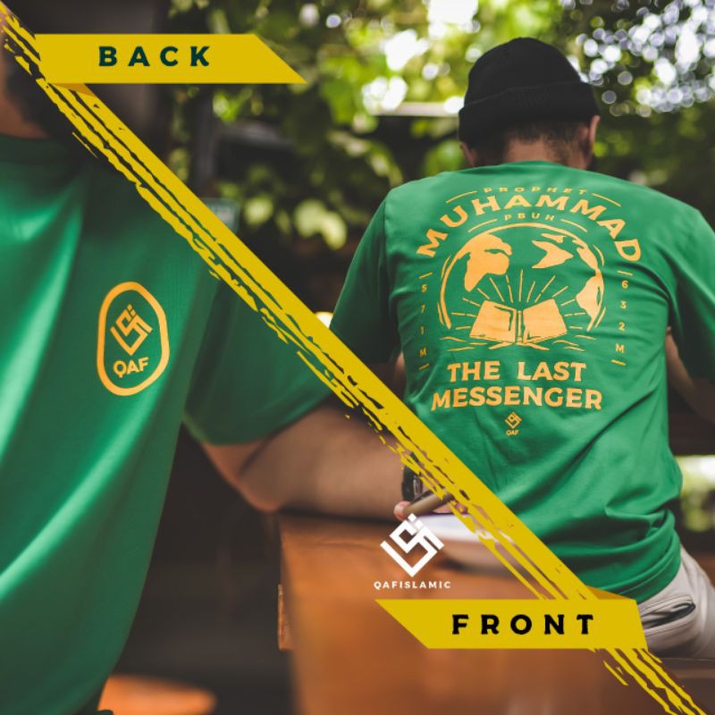 Baju Kaos Dakwah Pria Qaf Muslim Apparel