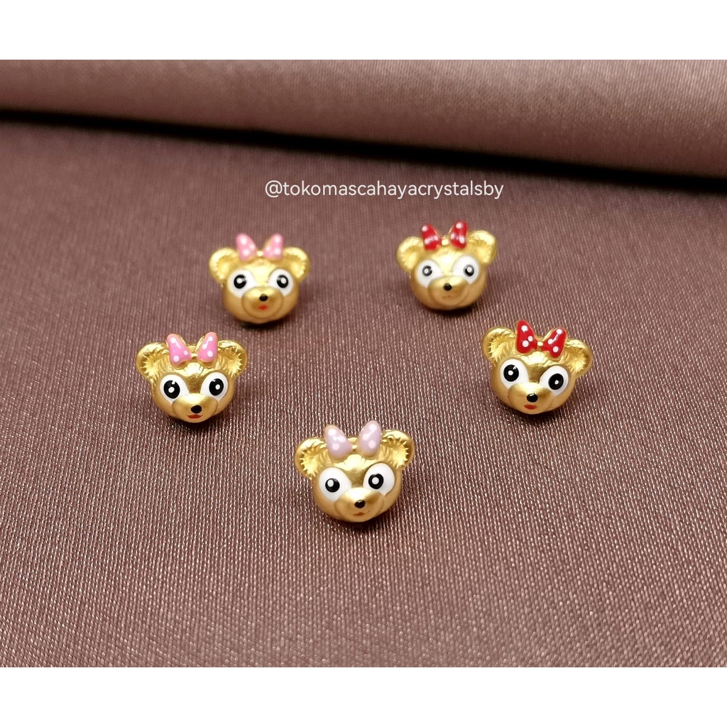 Charm Duffy Beruang Emas Kadar 24k HK Hongkong 999.9% 9999