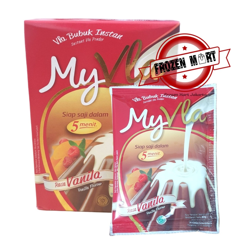 MY VLA Nutrijell / MyVla Vanila / Saos Puding agar rasa Vanila 60 Gr / VLA Bubuk Instant