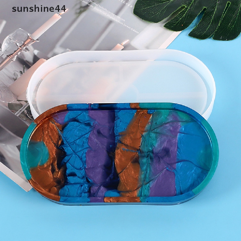 Sunshine Cetakan Epoxy Resin Bentuk Oval Bahan Silikon Untuk Membuat Kue DIY