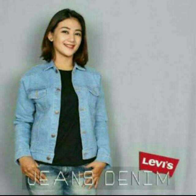 Jaket Wanita Jeans/Denim/Levis Premium Jumbo Biru Muda