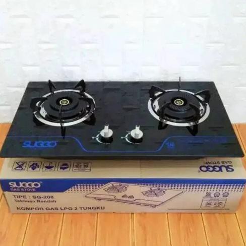 Suggo Kompor Gas Tanam Kaca 2 Tungku Sg-208 Sansalvador13
