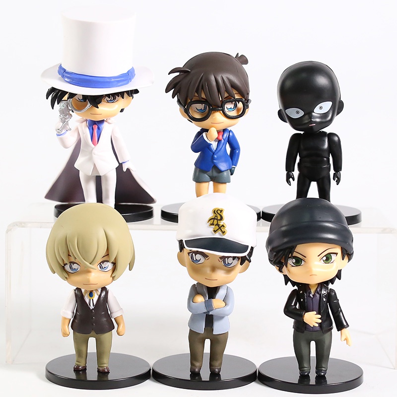 Figure Detektif Conan Edogawa Konan Kaitou Kiddo Hattory Heiki set 6