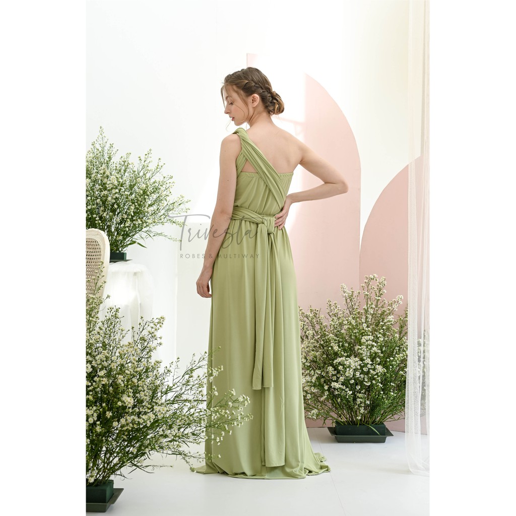 MAXI | LIGHT GREEN |MULTIWAY INFINITY CONVERTIBLE DRESS | FREE KEMBEN &amp; SPECIAL LONG SCRAFT