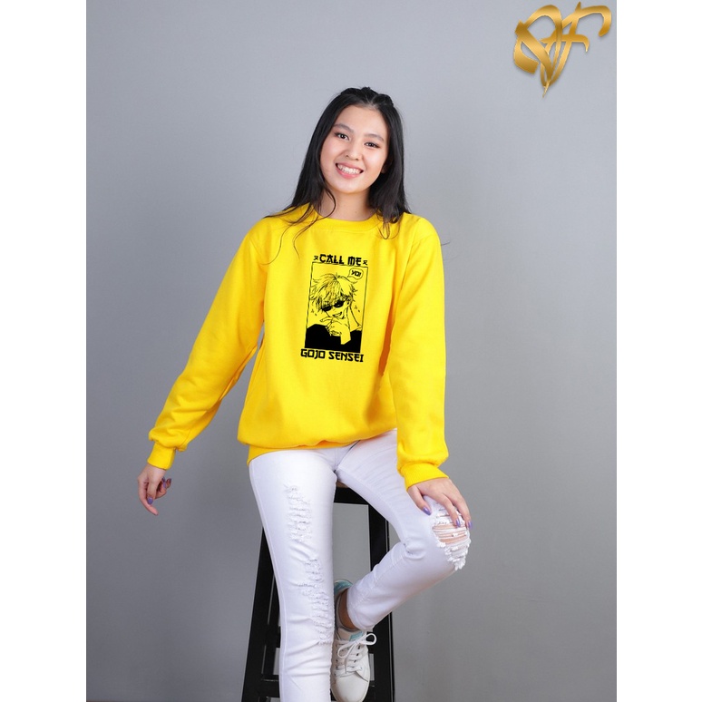 Sweater Gojo Sensei Pria &amp; Wanita | Sweater Korea Style Fleece Cotton | Dhea Fashion