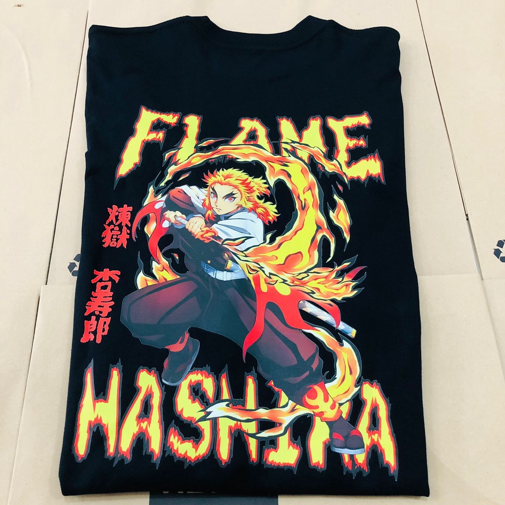 Longsleeve Rengoku Flame Hashira Anime Manga Demon Slayer Kimetsu No Yaiba Unisex