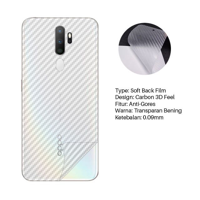 Garskin Carbon Premium Back Screen Protector Oppo A5 2020