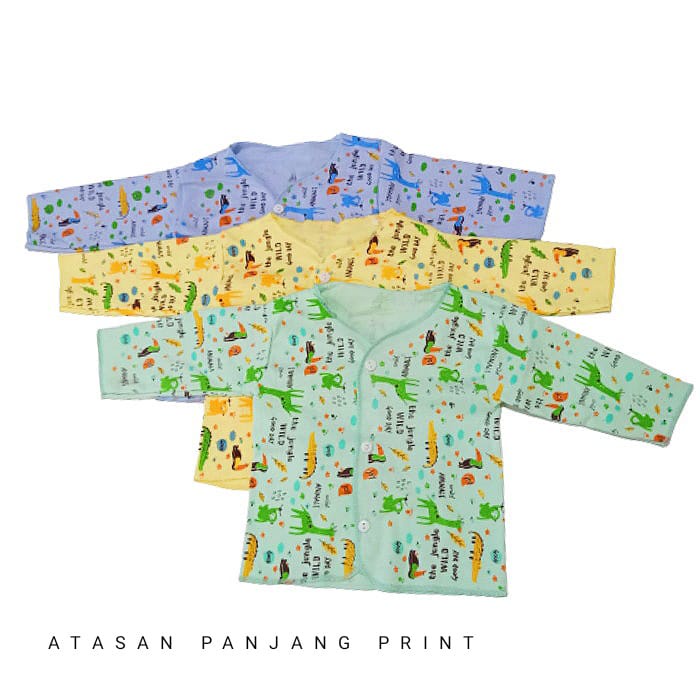 |3PCS | Baju Atasan Bayi Newborn | Atasan Bayi Tangan Panjang