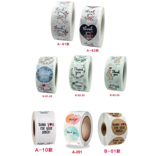 

Sticker Thank You isi 500pcs