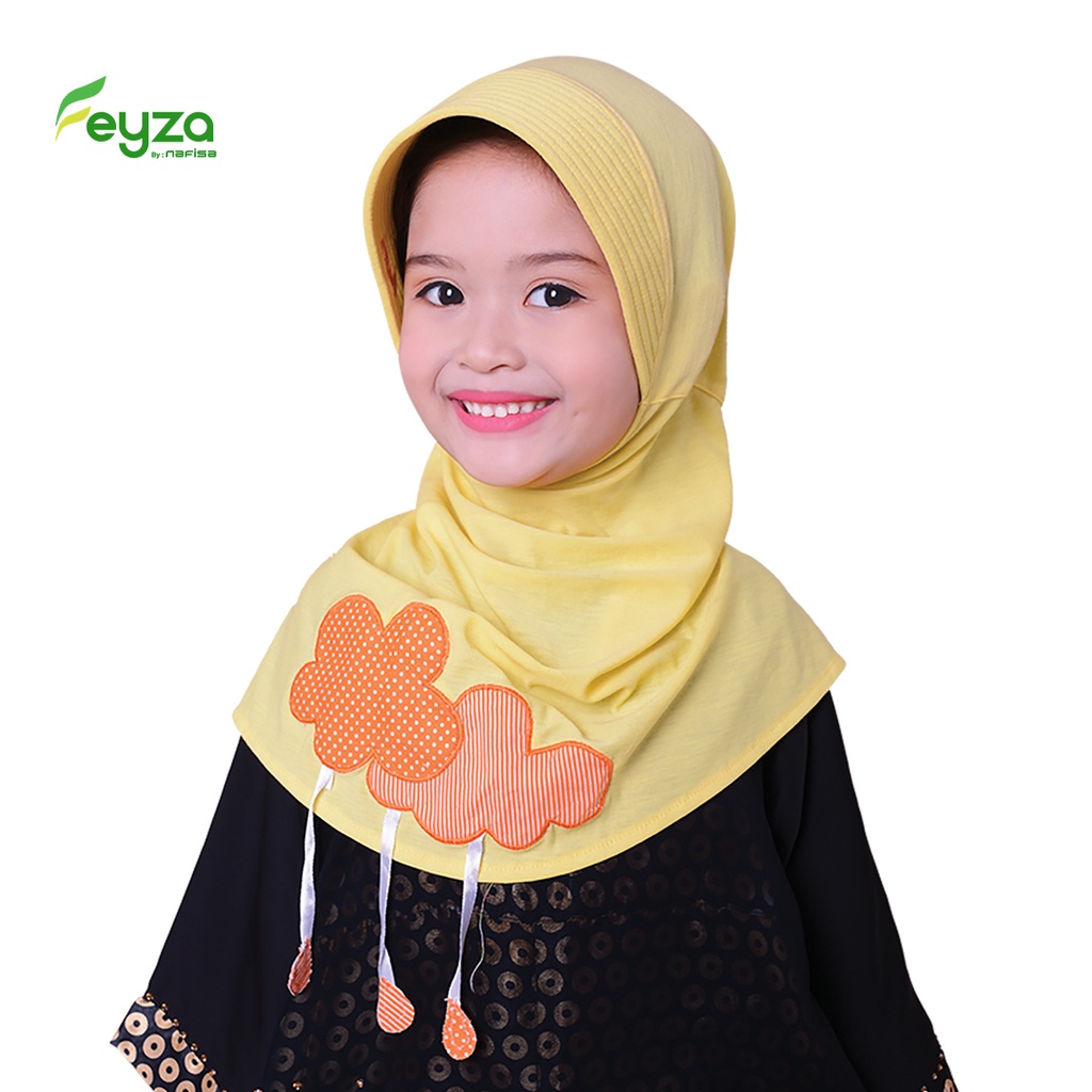 Jilbab Feyza Rosalia - Jilbab Instan Anak Usia 4-5 Tahun - Jilbab Anak - Lucu - Kece