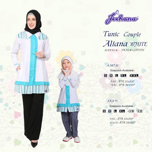 TUNIC ALIANA COUPLE BY JEEHANA/TUNIK COUPLE IBU DAN ANAK