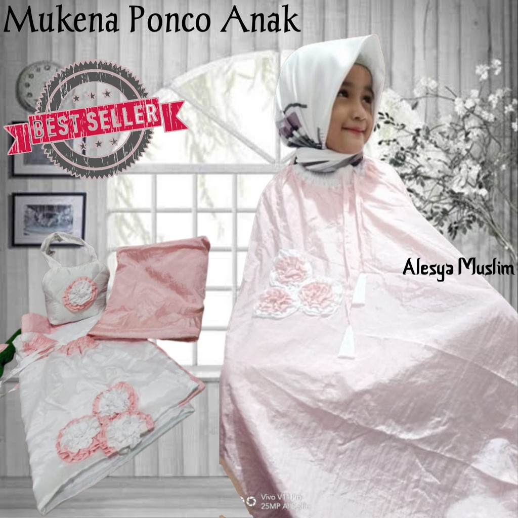 Mukena anak ponco platinum