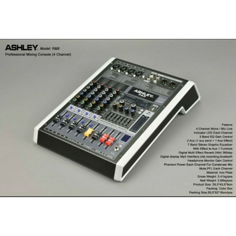 mixer ashley R&amp;B4 RNB4 mikser ashley rnb4 r&amp;b4  4CH BLUETOOTH ORIGINAL