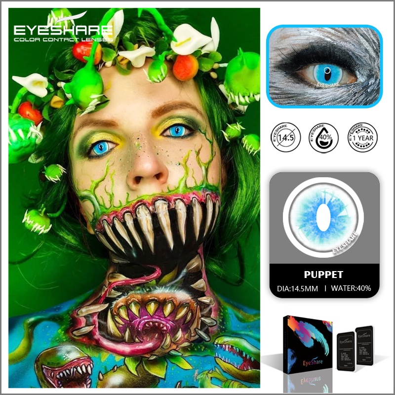 [✅COD] Softlens Mata Normal Softlens Cosplay Karakter Warna Sepasang lensa kontak berwarna softlen big eyes Halloween soflens