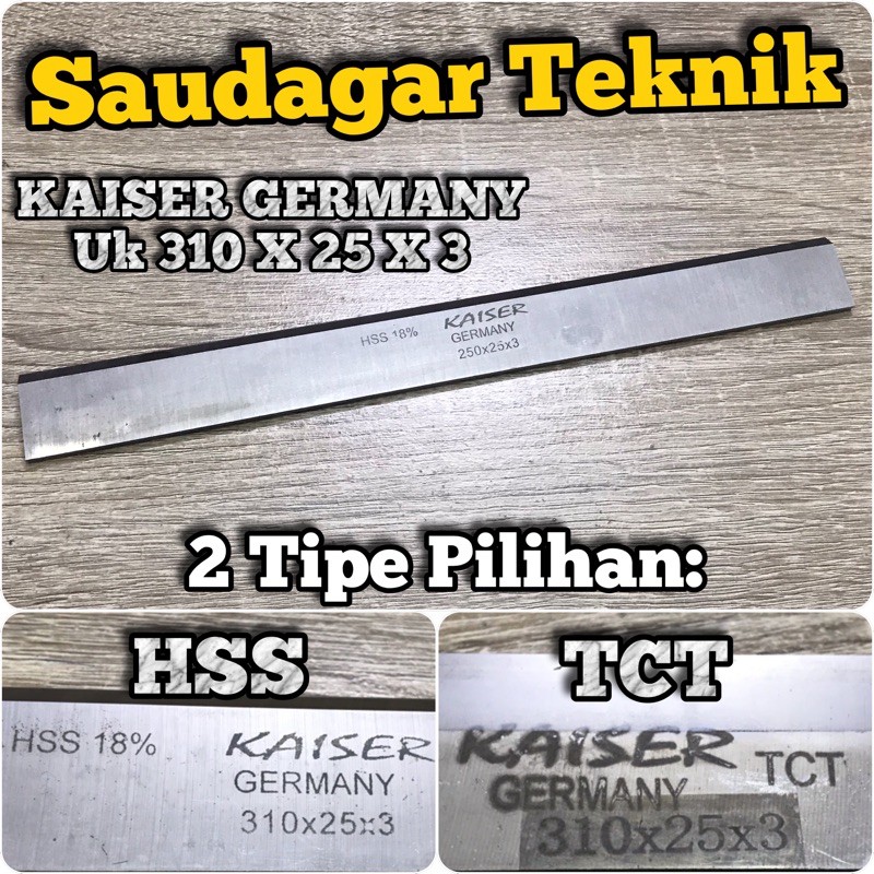 Pisau Serut Kayu HSS TCT 310 X 25 X 3 mm KAISER Germany