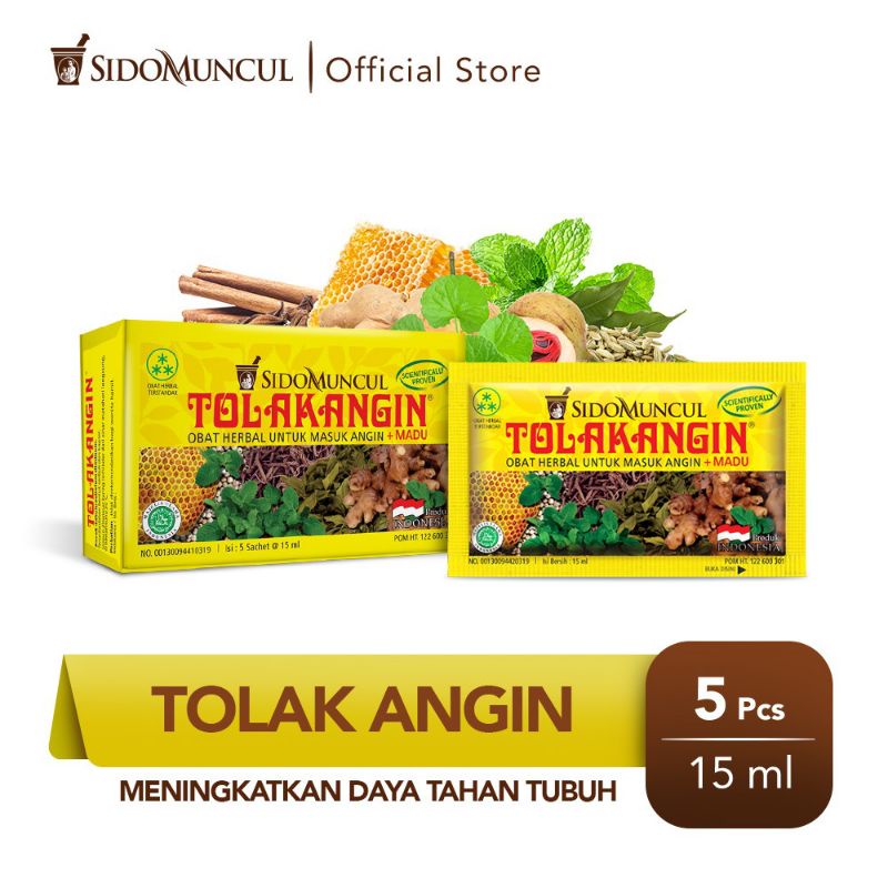 Tolak Angin Cair Dus 5's Herbal - Masuk Angin Mual Flu Demam