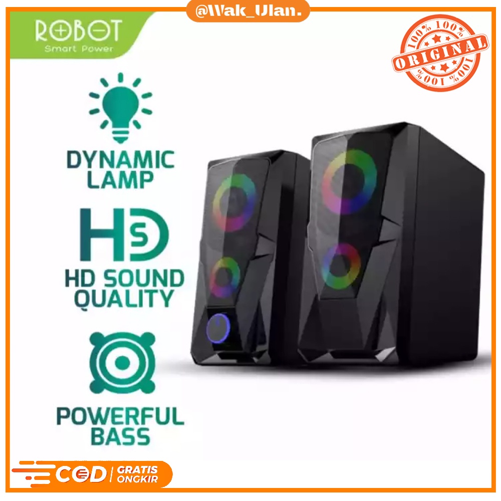 ROBOT RS200 RS 200 RS-200 Speaker Speakers Gaming Gamers Aktif Stereo headphone headset earphone laptop pc komputer computer smartphone
