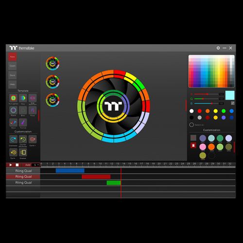 Thermaltake Riing Quad 14 RGB Radiator Fan TT Premium Edition 3Pack/Fa