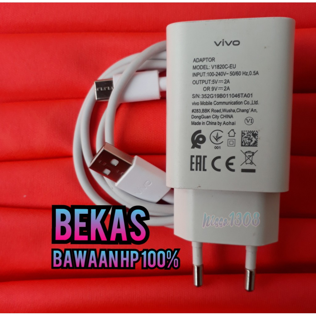 Charger vivo S1pro V19 V17 original bawaan hp