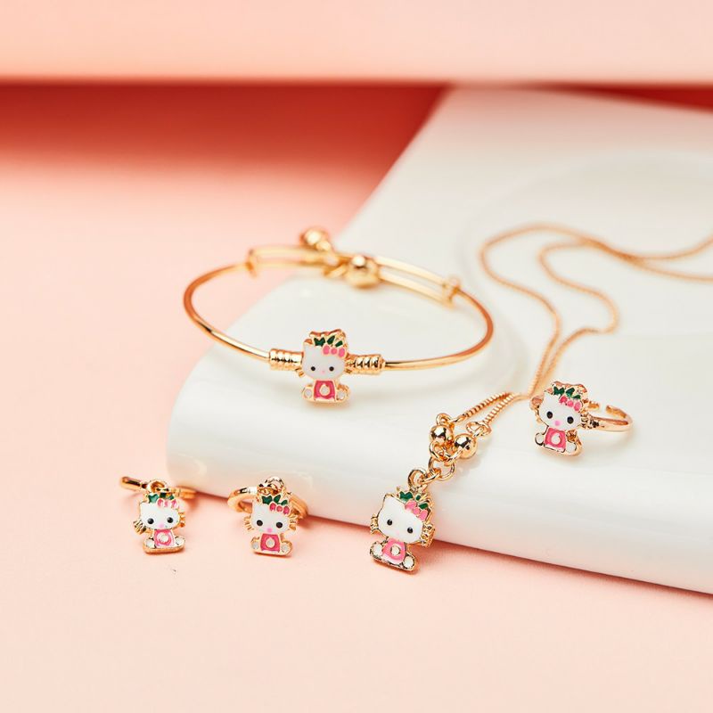 Set Perhiasan Anak Model Hello Kitty