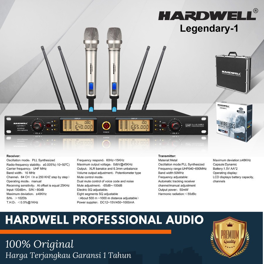 Mic HARDWELL LEGENDARY 1/legendary1 jarak mic 1km jauhnya mic terbaik