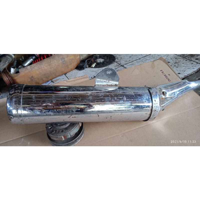 knalpot snapot Kawasaki ninja 250 karbu se chrome ori standard
