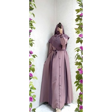 Gamis sabrina itycrepe set khimar efina berkah kancing alfira bukan aku karissa alfaro