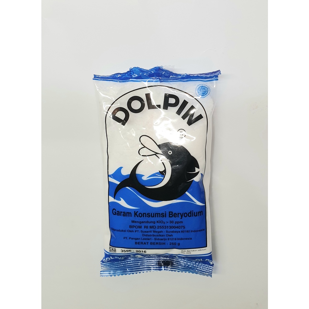 

Garam Konsumsi Beryodium Dolpin 250 gr