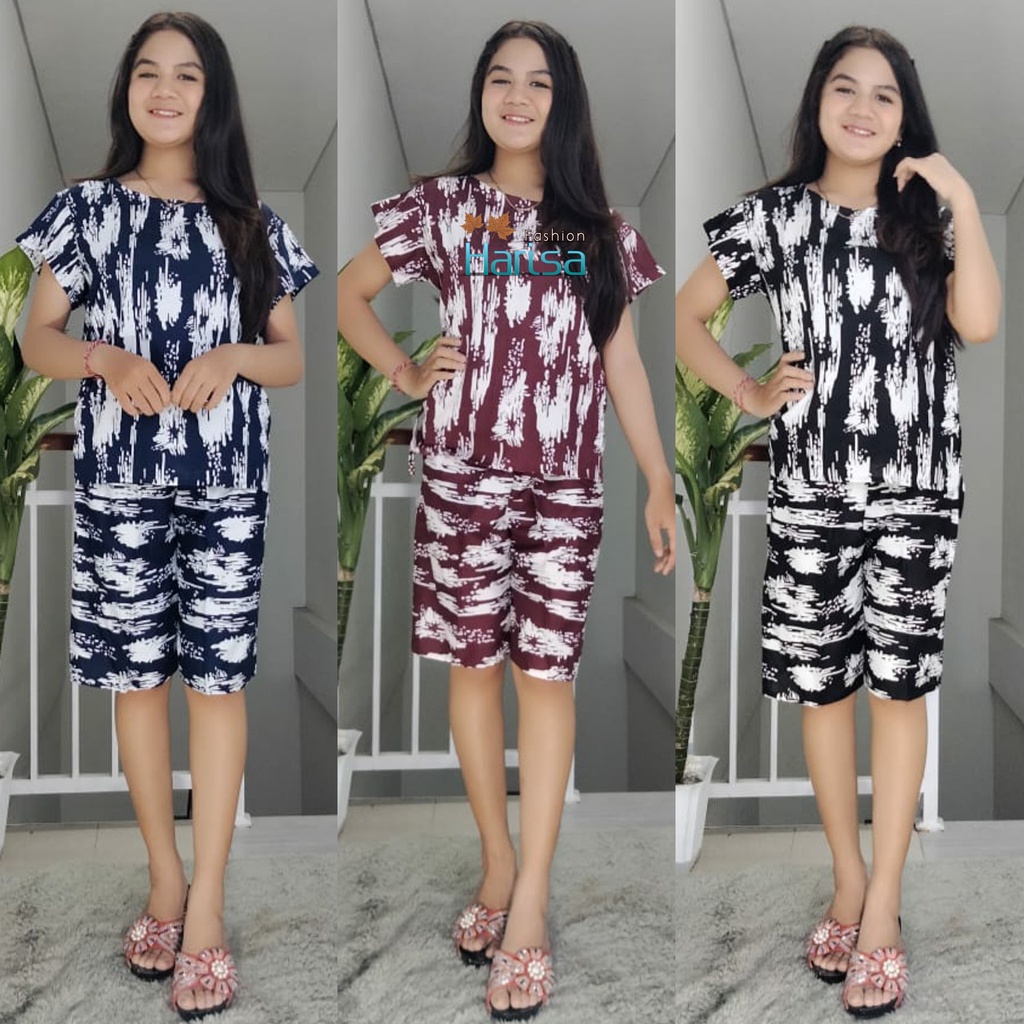 Piyama Pendek Tie Dye Flash Rayon Super 03