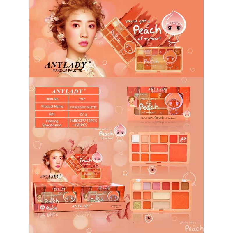 [Per Pc] Eyeshadow Anylady You’ve got a Peach of My Heart 797