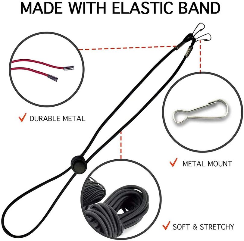 Magic789 Adjustable Buckle Hanging Lanyard for Mask Elastic Rope Anti-lost String Cord