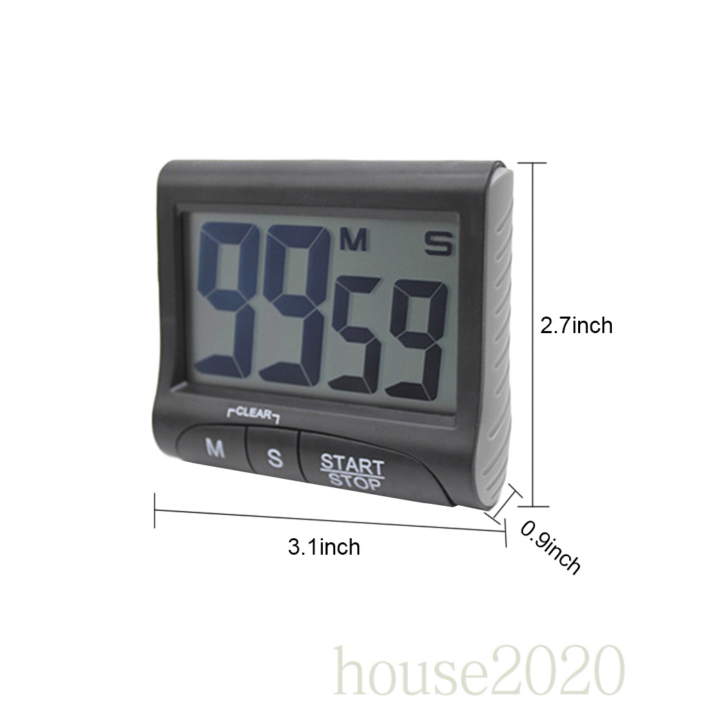 [house2020]LCD Digital Kitchen Big Digit Timer Count-Up Down Clock Alarm Electronic Cooking Baking Timer