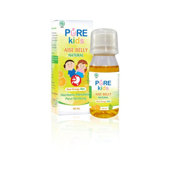 Pure Kids Aise Belly Natural Rasa Orange Mint 60ml 